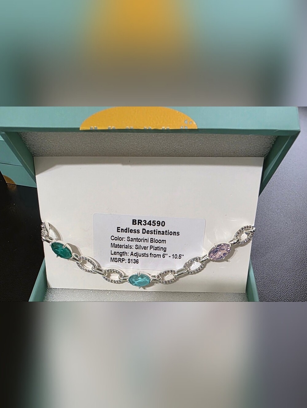 "Santorini Bloom" Silver-Plated Jewel Candy Bracelet